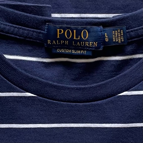 POLO Ralph Lauren Crew Neck Short Sleeve T Shirt!   L   Custom Slim Fit - Picture 4 of 5